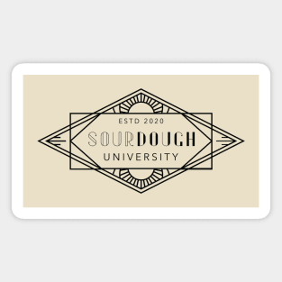 Sourdough University logo - Established 2020 (black text) Magnet